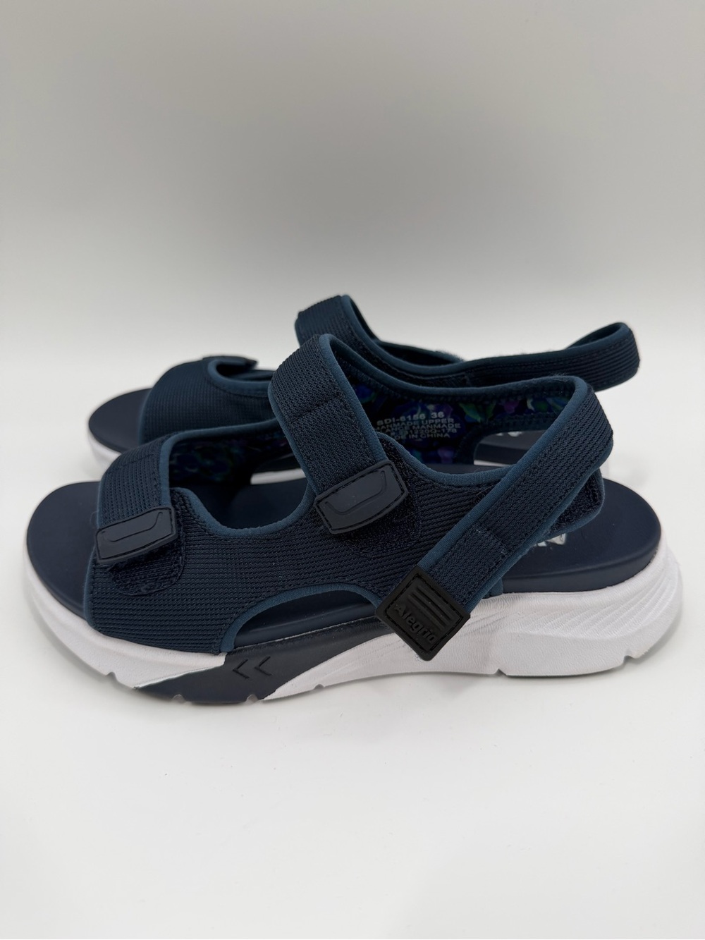 Alegria by PG Lite Sandie Navy And White Sandal - Picture 4 of 8